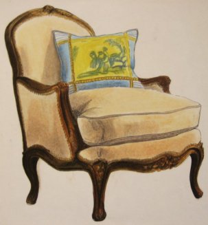 Arm Chair, prisma on vellum