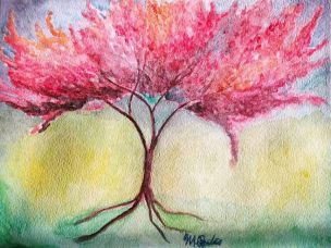 Cherry Tree, watercolor- Puchase at:https://www.etsy.com/listing/259525231/cherry-tree?ref=shop_home_active_3